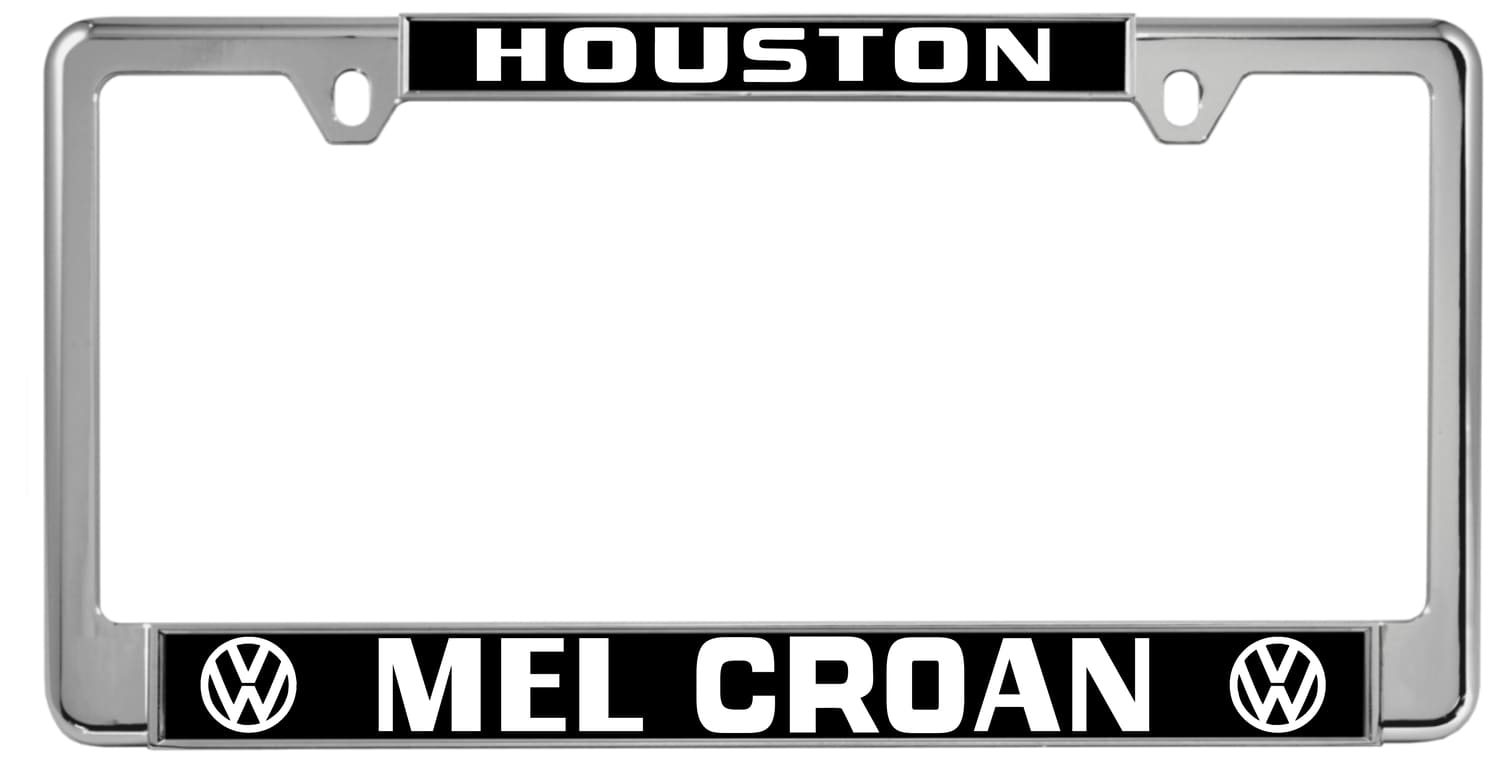 Mel Croan - Custom metal license plate frame